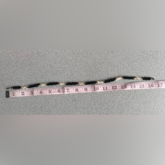 Vintage Rice Pearls & Black Beaded Necklace - Picture 7 of 7